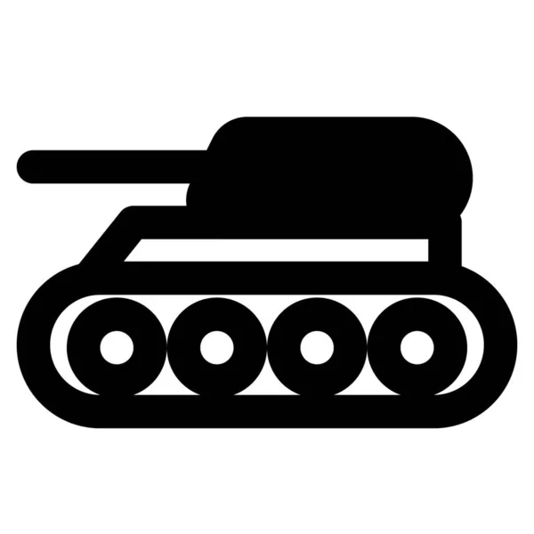 Tank Ett Bepansrat Militärfordon — Stock vektor