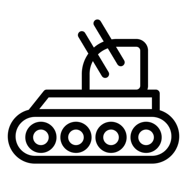 Double Barreled Tank Used Most Powerful Weapon — Stock Vector