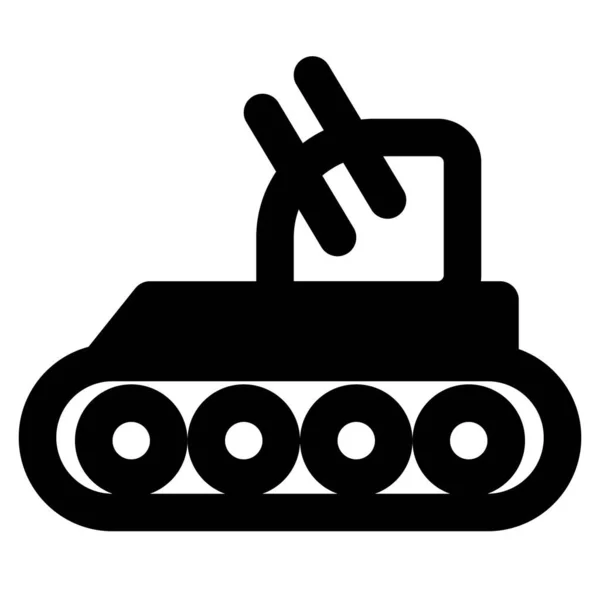 Güçlü Silah Olarak Kullanılan Çift Namlulu Tank — Stok Vektör