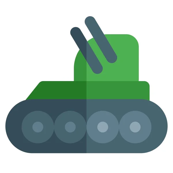 Dubbelpipig Tank Som Används Som Kraftfullaste Vapen — Stock vektor