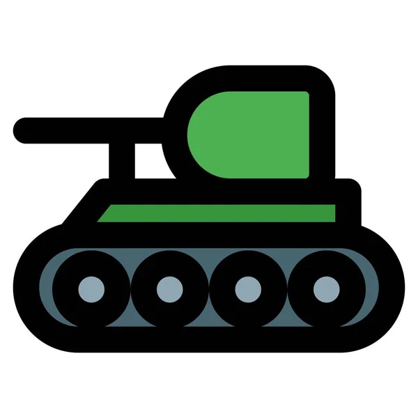 Tanque Combate Blindado Autopropulsado — Vector de stock