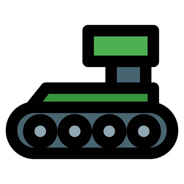 Vojenské Vozidlo Nebo Hlavní Bojový Tank — Stockový vektor