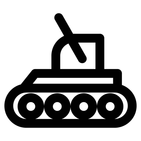 Militärt Fordon Som Används Som Stridsvagn — Stock vektor