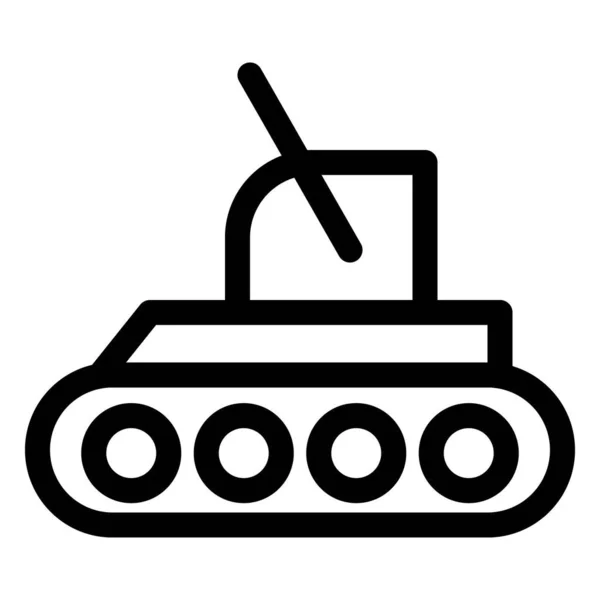 Ana Savaş Tankı Olarak Kullanılan Askeri Araç — Stok Vektör