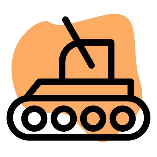 Vehículo Militar Utilizado Como Tanque Batalla Principal — Vector de stock