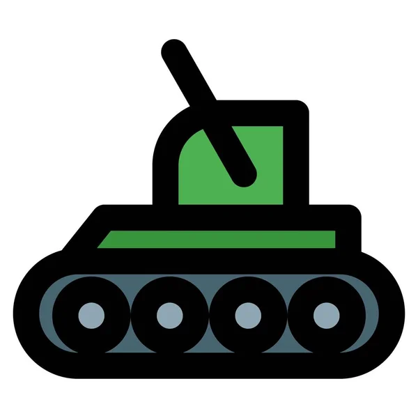 Vehículo Militar Utilizado Como Tanque Batalla Principal — Vector de stock