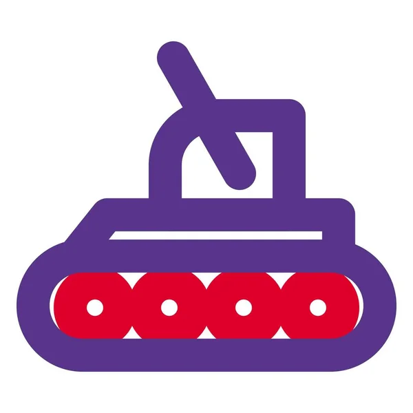 Vojenské Vozidlo Používané Jako Hlavní Bojový Tank — Stockový vektor