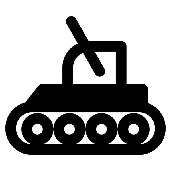 Ana Savaş Tankı Olarak Kullanılan Askeri Araç — Stok Vektör