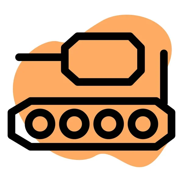 Ein Kampffahrzeug Mit Schwerer Panzerung — Stockvektor