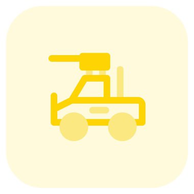 Ağır tank patlayıcıyla itiliyor..