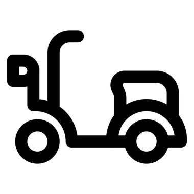 Günlük sürüşler için klasik scooter.