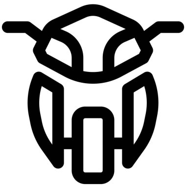 Güçlü motorlu çift tekerlekli motosiklet..