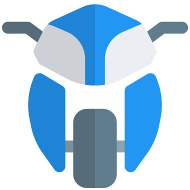 Güçlü motorlu çift tekerlekli motosiklet..