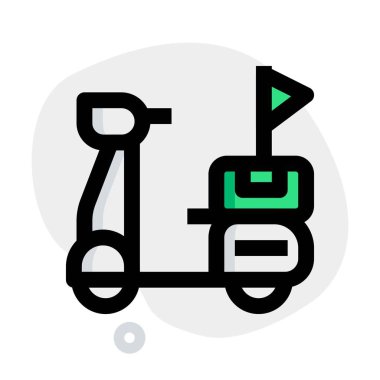 Teslimat için scooter kullan.