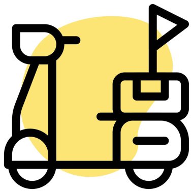 Teslimat için scooter kullan.