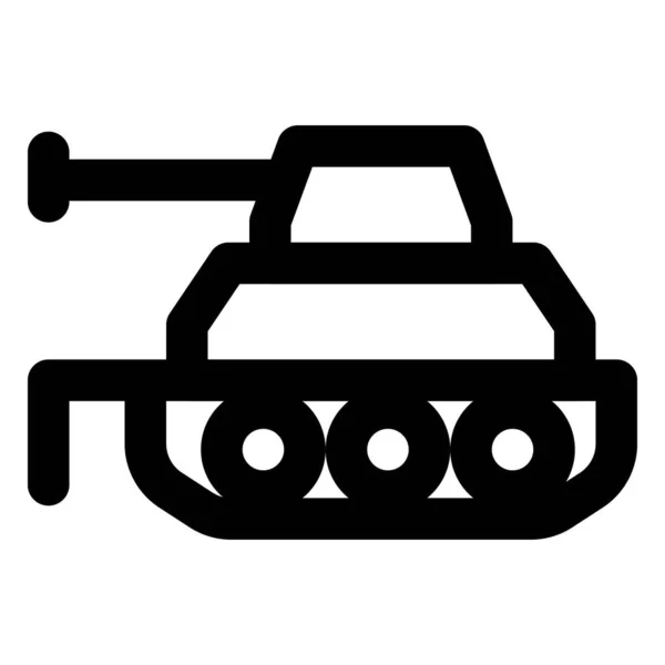 Tank Mobil Tungt Bepansrad Stridsfordon — Stock vektor