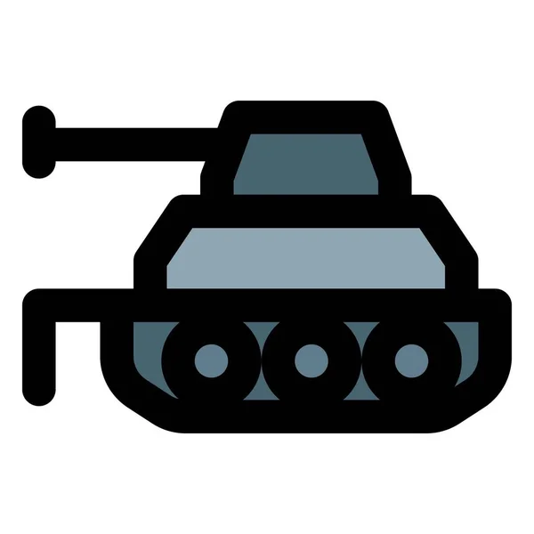 Tanque Vehículo Combate Móvil Fuertemente Blindado — Vector de stock