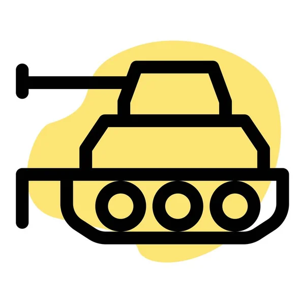 Танк Мобильная Хорошо Бронированная Боевая Машина — стоковый вектор