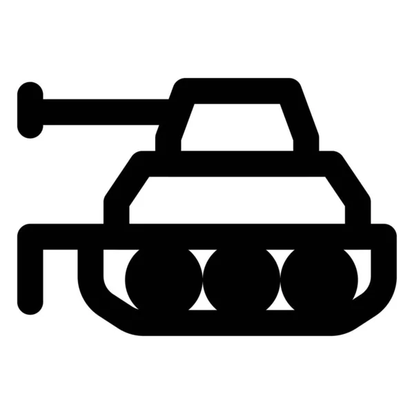 Tank Mobil Ağır Zırhlı Bir Savaş Aracı — Stok Vektör