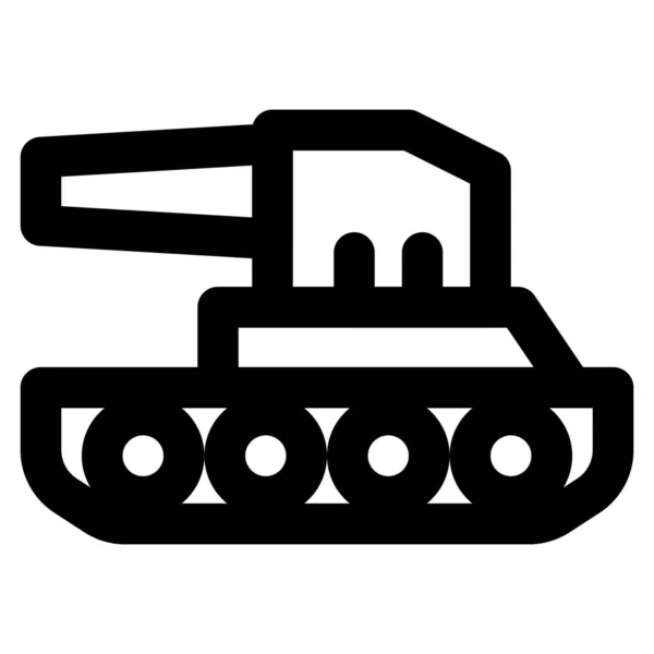 Egy Páncélozott Harci Tank Amit Fegyverként Használnak — Stock Vector