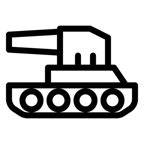 Silah Olarak Kullanılan Zırhlı Bir Tank — Stok Vektör