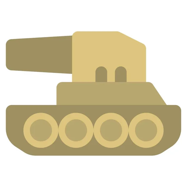 Silah Olarak Kullanılan Zırhlı Bir Tank — Stok Vektör