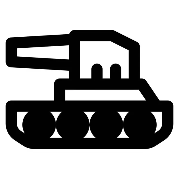 Bepansrad Stridsvagn Som Används Som Vapen — Stock vektor