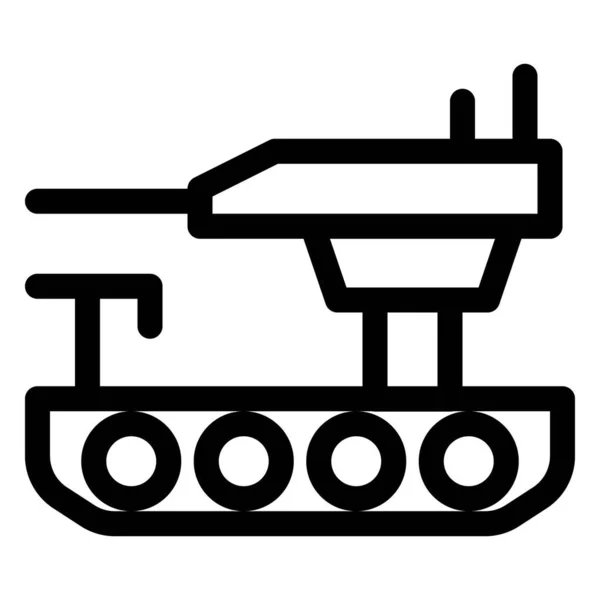 Tank Mycket Kraftfull Enhet Slagfältet — Stock vektor