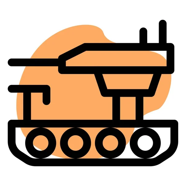 Tank Most Powerful Unit Battlefield — Stock Vector