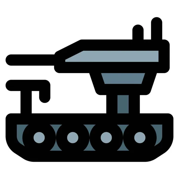 Tank Unidad Más Poderosa Campo Batalla — Vector de stock