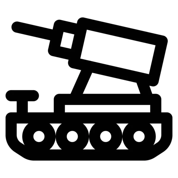 Czołg Pełni Uzbrojony Uzbrojony Pojazd Bojowy — Wektor stockowy