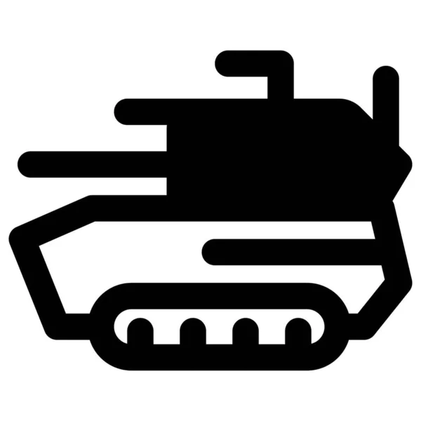 Rastreado Blindado Veículo Batalha Tanque — Vetor de Stock