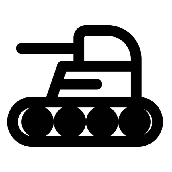 Eine Potente Zerstörbare Waffe Ein Panzer — Stockvektor