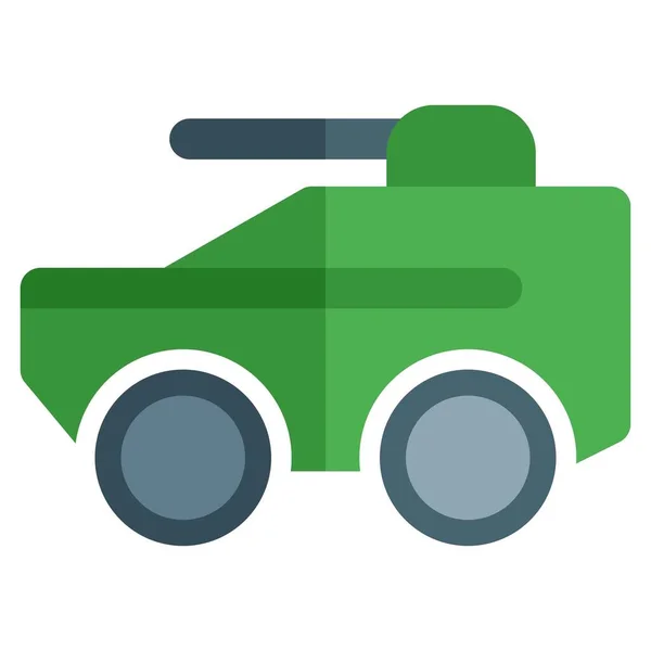 Wheels Battle Tank Advance War Machine — Stock Vector