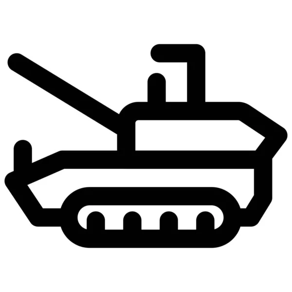 装甲と砲塔を備えた軍用車両 — ストックベクタ