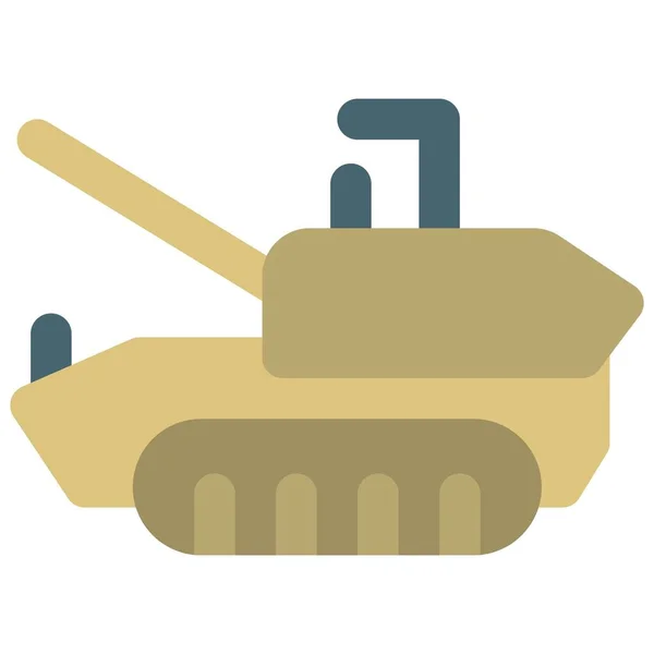 Militärfahrzeug Mit Panzer Und Geschützturm — Stockvektor