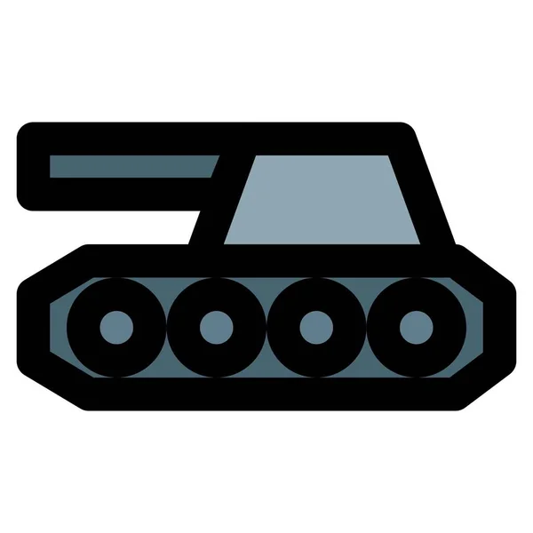 Leistungsstarker Kampfpanzer Mit Kanone — Stockvektor