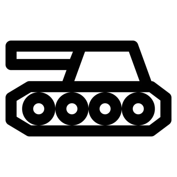 Výkonný Hlavní Bojový Tank Dělem — Stockový vektor