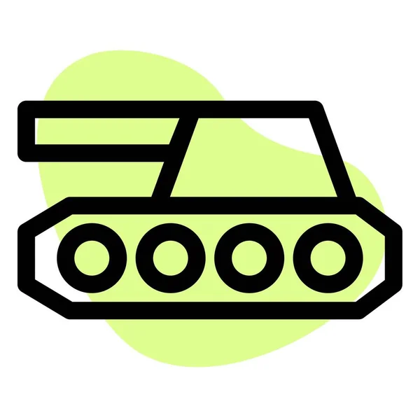 Potente Tanque Batalla Principal Con Cañón — Vector de stock