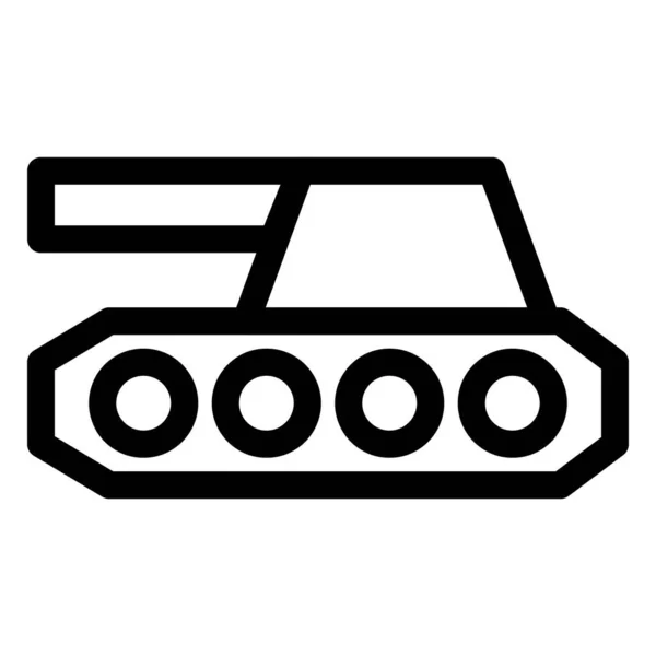 Kraftfull Huvudstridsvagn Med Kanon — Stock vektor