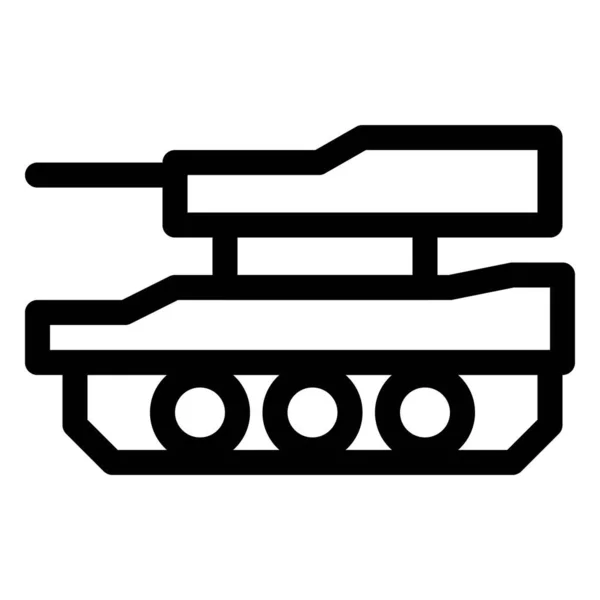 Tanque Combate Utilizado Como Arma Más Poderosa — Vector de stock
