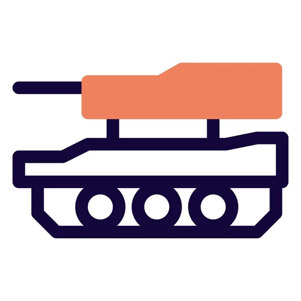 用作最强大武器的战斗坦克 — 图库矢量图片