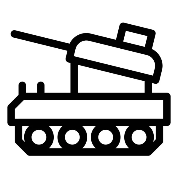 Tanque Batalha Sistema Armas Terrestre — Vetor de Stock