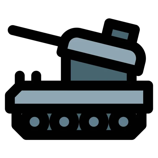 Tanque Batalha Sistema Armas Terrestre — Vetor de Stock