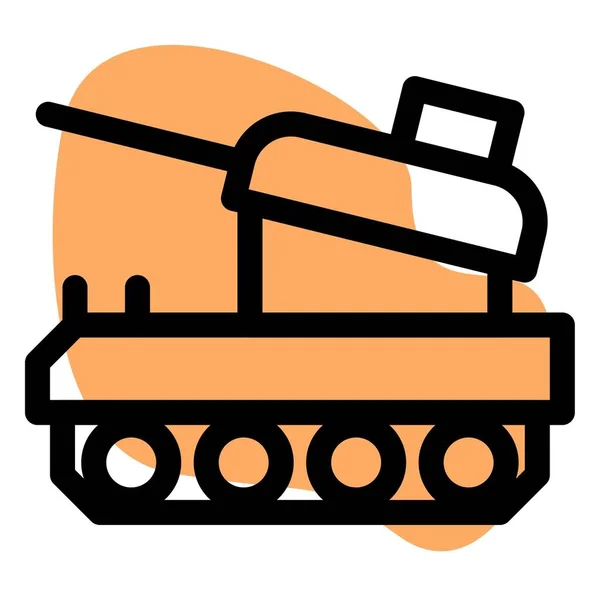 Bitevní Tank Pozemní Zbraňový Systém — Stockový vektor