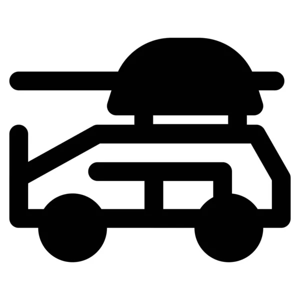 戦闘用の車輪戦闘タンク — ストックベクタ