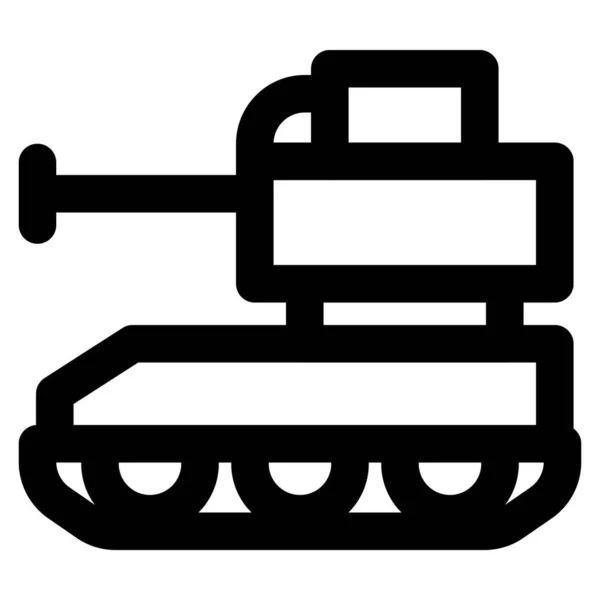 Egy Erős Elpusztítható Fegyver Tank — Stock Vector