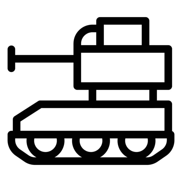 Ett Kraftfullt Förstörbart Vapen Stridsvagn — Stock vektor