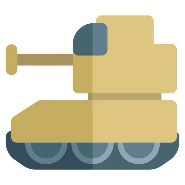Arma Destructible Potente Tanque — Vector de stock