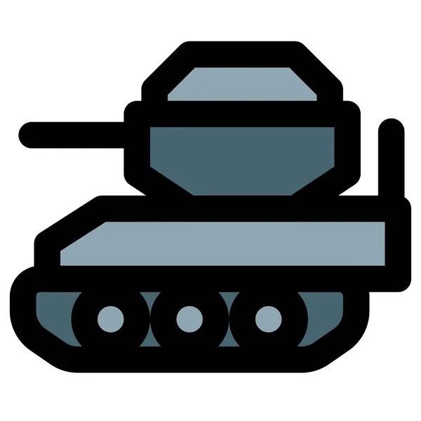 Exército Tanque Batalha Pronto Para Atacar — Vetor de Stock